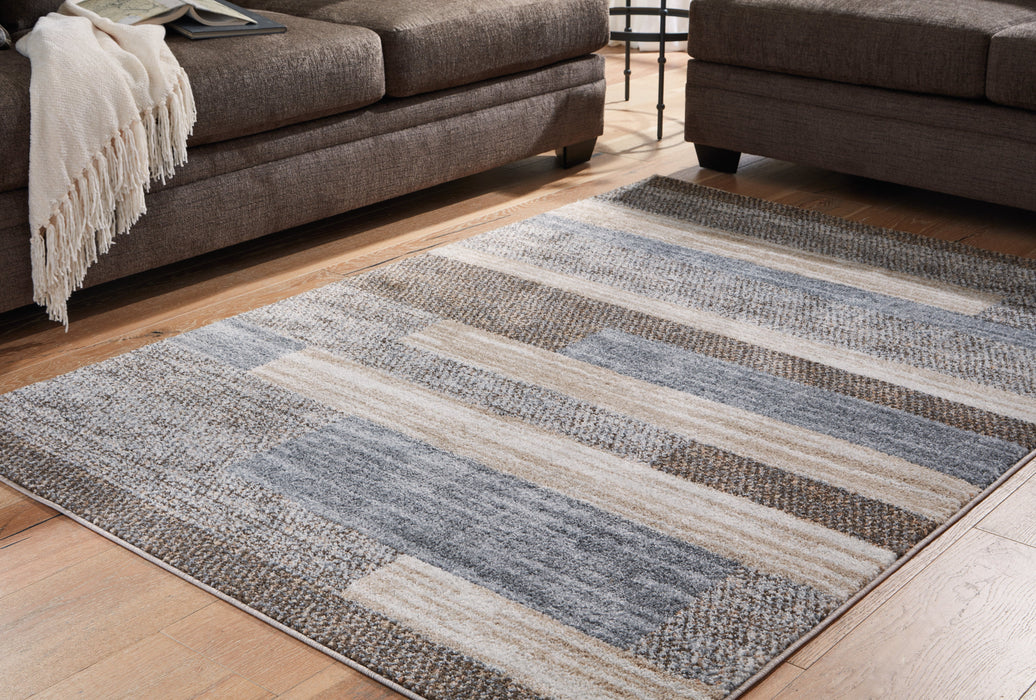 Sethburn Cream/Brown/Gray Large Rug - R406591 - Vega Furniture