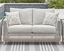 Seton Creek Gray Outdoor Loveseat with Cushion - P798-835 - Vega Furniture