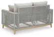 Seton Creek Gray Outdoor Loveseat with Cushion - P798-835 - Vega Furniture