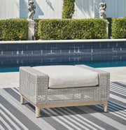 Seton Creek Gray Outdoor Ottoman with Cushion - P798-814 - Vega Furniture