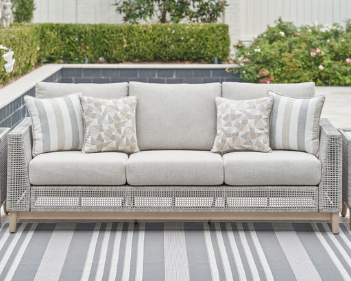 Seton Creek Gray Outdoor Sofa with Cushion - P798-838 - Vega Furniture
