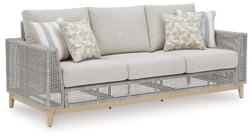 Seton Creek Gray Outdoor Sofa with Cushion - P798-838 - Vega Furniture