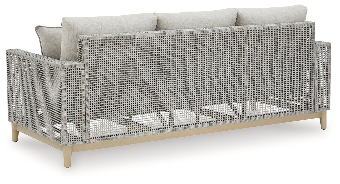 Seton Creek Gray Outdoor Sofa with Cushion - P798-838 - Vega Furniture