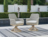 Seton Creek Gray Outdoor Swivel Dining Chair (Set of 2) - P798-602A - Vega Furniture