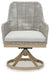 Seton Creek Gray Outdoor Swivel Dining Chair (Set of 2) - P798-602A - Vega Furniture
