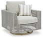 Seton Creek Gray Outdoor Swivel Lounge with Cushion - P798-821 - Vega Furniture