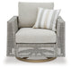 Seton Creek Gray Outdoor Swivel Lounge with Cushion - P798-821 - Vega Furniture