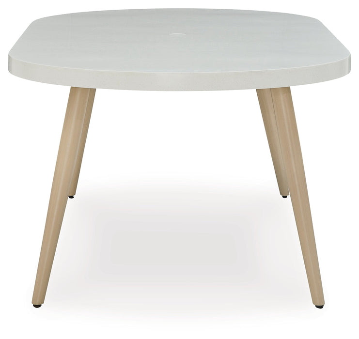 Seton Creek White Outdoor Dining Table - P798-625 - Vega Furniture