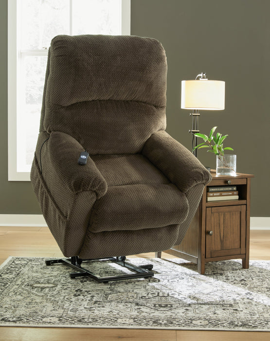 Shadowboxer Chocolate Power Lift Recliner - 4710212 - Vega Furniture