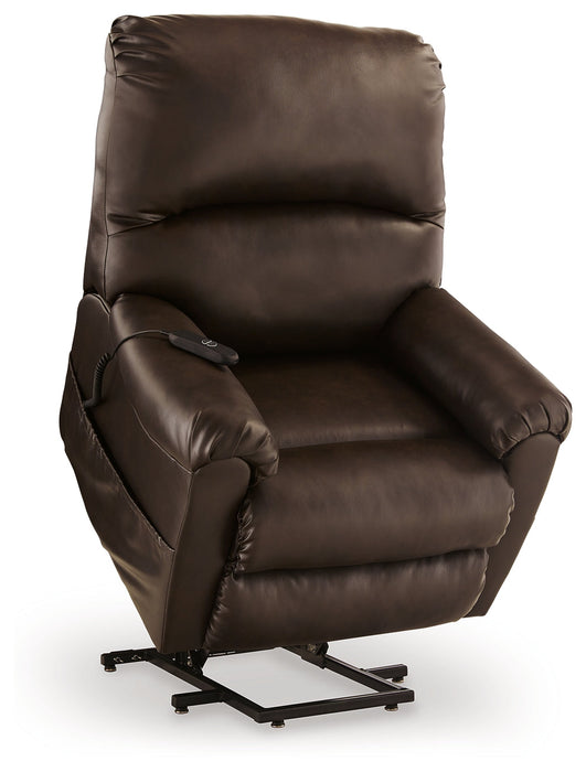 Shadowboxer Chocolate Power Lift Recliner - 4710412 - Vega Furniture