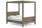 Shallifer Brown Queen Canopy Bed - SET | EB1104-161 | EB1104-171 | EB1104-198 - Vega Furniture