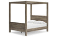 Shallifer Brown Queen Canopy Bed - SET | EB1104-161 | EB1104-171 | EB1104-198 - Vega Furniture