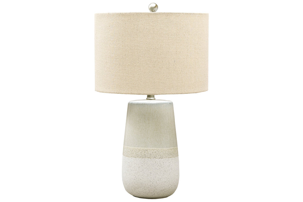 Shavon Beige/White Table Lamp - L100724 - Vega Furniture