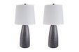 Shavontae Gray Table Lamp, Set of 2 - L243004 - Vega Furniture