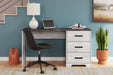 Shawburn White/Dark Charcoal Gray 54" Home Office Desk - H4121-34 - Vega Furniture