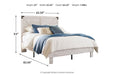 Shawburn White/Dark Charcoal Gray Queen Crossbuck Panel Platform Bed - SET | EB4121-113 | EB4121-157 - Vega Furniture