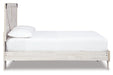 Shawburn White/Dark Charcoal Gray Queen Crossbuck Panel Platform Bed - SET | EB4121-113 | EB4121-157 - Vega Furniture