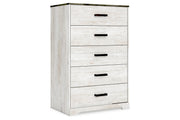 Shawburn Whitewash/Charcoal Gray Chest of Drawers - EB4121-245 - Vega Furniture