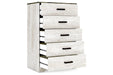 Shawburn Whitewash/Charcoal Gray Chest of Drawers - EB4121-245 - Vega Furniture