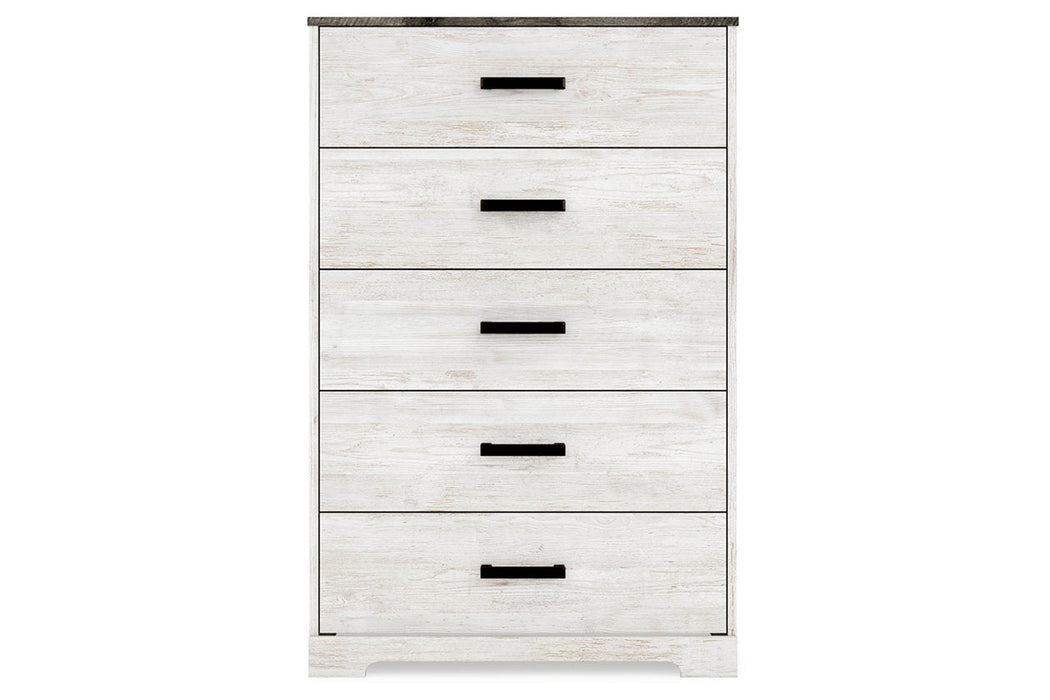 Shawburn Whitewash/Charcoal Gray Chest of Drawers - EB4121-245 - Vega Furniture