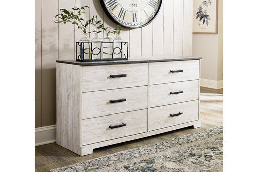 Shawburn Whitewash/Charcoal Gray Dresser - EB4121-231 - Vega Furniture