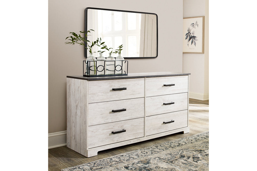 Shawburn Whitewash/Charcoal Gray Dresser - EB4121-231 - Vega Furniture