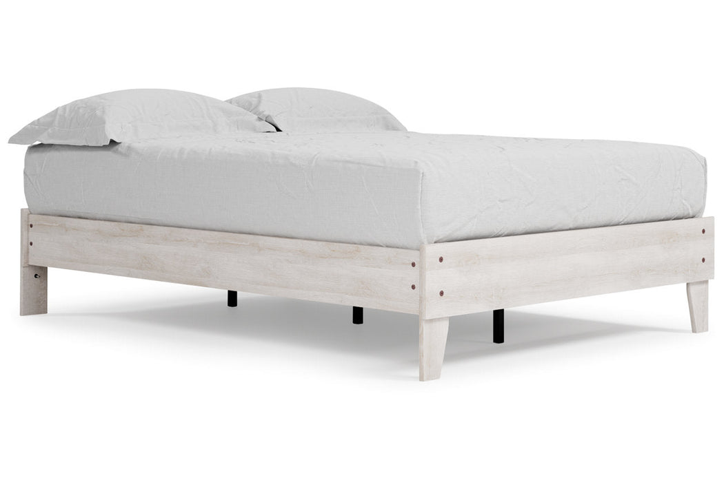 Shawburn Whitewash Full Platform Bed - EB4121-112 - Vega Furniture