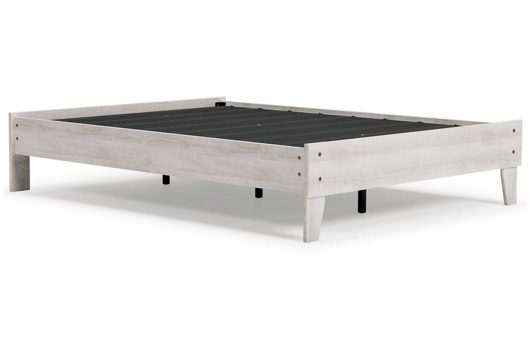 Shawburn Whitewash Full Platform Bed - EB4121-112 - Vega Furniture