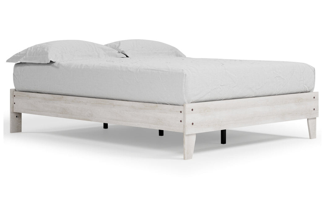 Shawburn Whitewash Queen Platform Bed - EB4121-113 - Vega Furniture