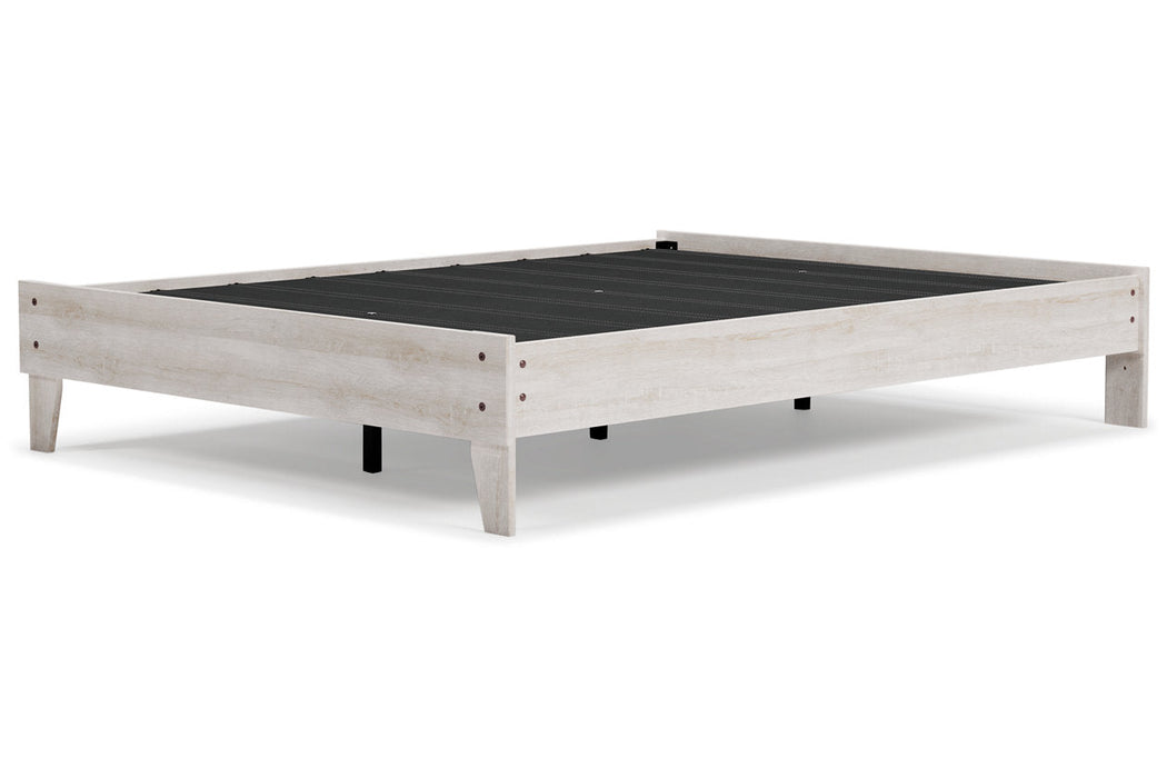 Shawburn Whitewash Queen Platform Bed - EB4121-113 - Vega Furniture