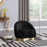 Shelly Black Velvet Chair - 623Black-C - Vega Furniture