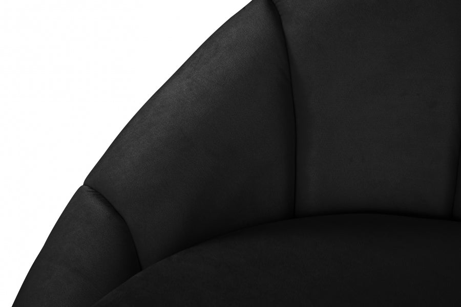 Shelly Black Velvet Chaise - 623Black-Chaise - Vega Furniture