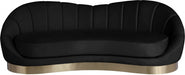 Shelly Black Velvet Sofa - 623Black-S - Vega Furniture