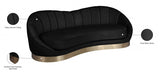 Shelly Black Velvet Sofa - 623Black-S - Vega Furniture