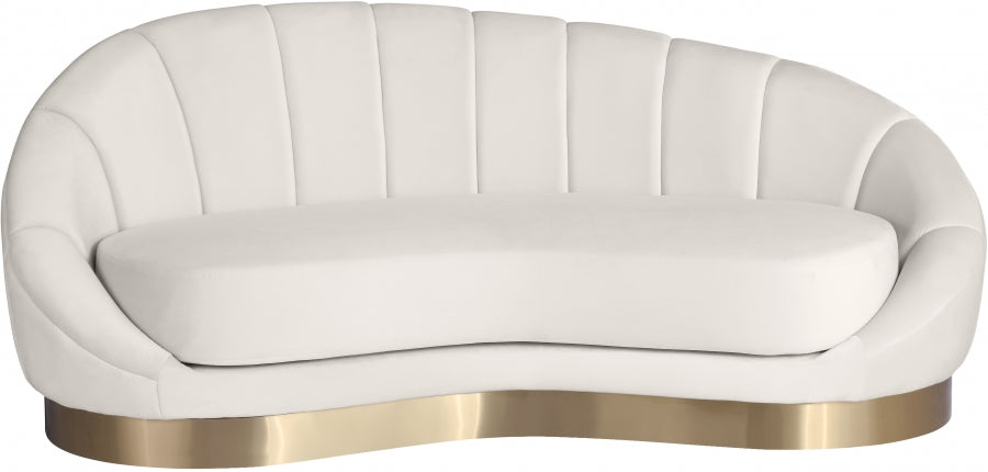 Shelly Cream Velvet Chaise - 623Cream-Chaise - Vega Furniture