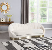 Shelly Cream Velvet Sofa - 623Cream-S - Vega Furniture