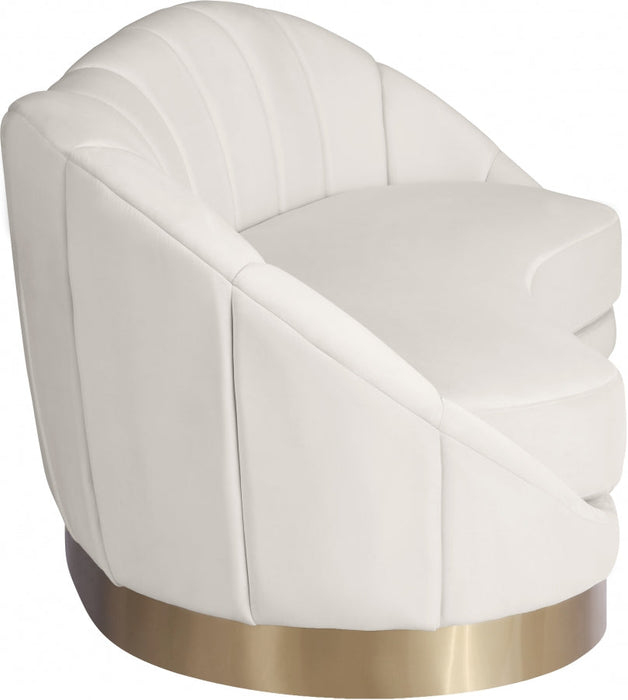 Shelly Cream Velvet Sofa - 623Cream-S - Vega Furniture