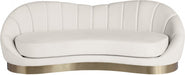 Shelly Cream Velvet Sofa - 623Cream-S - Vega Furniture