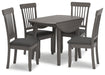 Shullden Gray Drop Leaf Dining Table - D194-15 - Vega Furniture