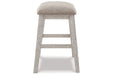 Skempton White/Light Brown Counter Height Barstool, Set of 2 - D394-024 - Vega Furniture