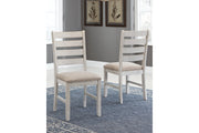 Skempton White/Light Brown Dining Chair, Set of 2 - D394-01 - Vega Furniture