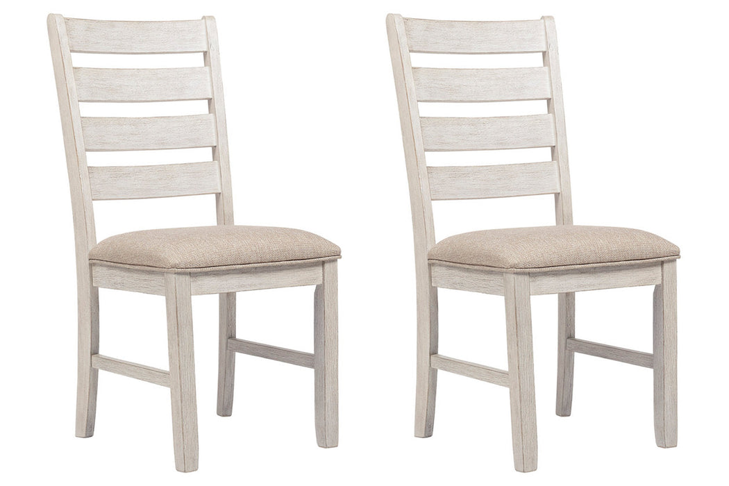 Skempton White/Light Brown Dining Chair, Set of 2 - D394-01 - Vega Furniture