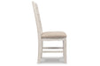 Skempton White/Light Brown Dining Chair, Set of 2 - D394-01 - Vega Furniture