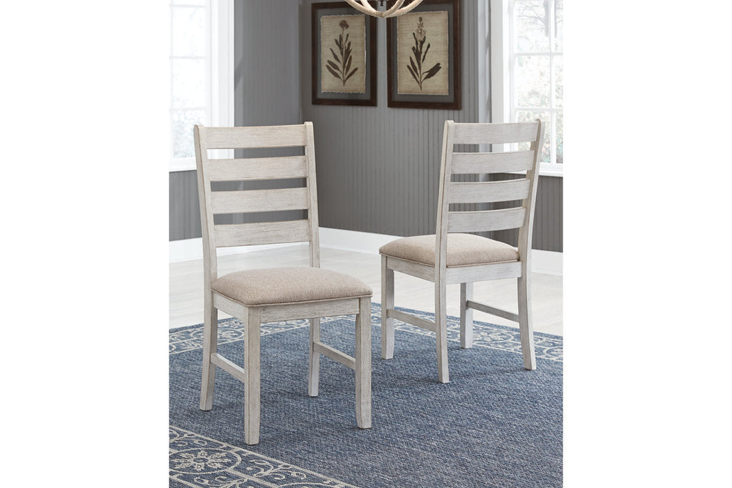 Skempton White/Light Brown Dining Chair, Set of 2 - D394-01 - Vega Furniture