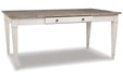 Skempton White/Light Brown Dining Table - D394-25 - Vega Furniture