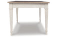 Skempton White/Light Brown Dining Table - D394-25 - Vega Furniture