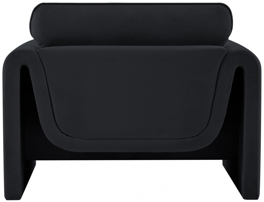 Sloan Velvet Chair Black - 199Black-C - Vega Furniture