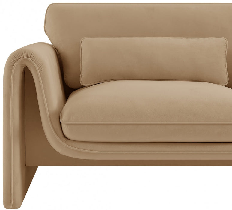 Sloan Velvet Chair Camel - 199Camel-C - Vega Furniture