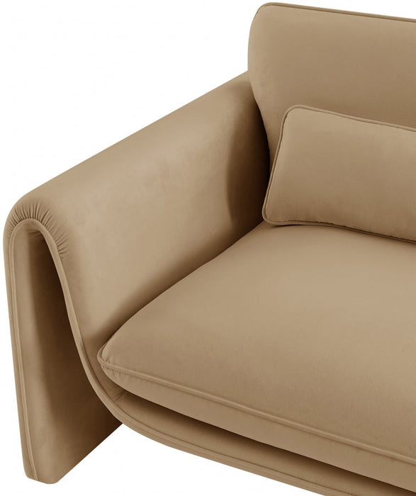 Sloan Velvet Chair Camel - 199Camel-C - Vega Furniture