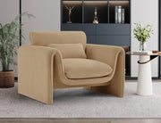 Sloan Velvet Chair Camel - 199Camel-C - Vega Furniture